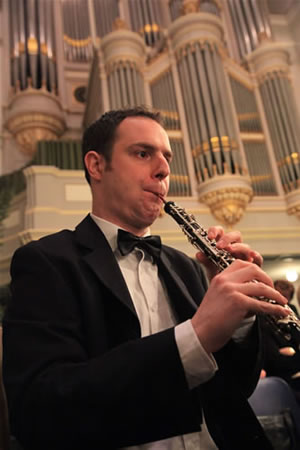Hobo-speler Florilegium Musicum in Gorinchem